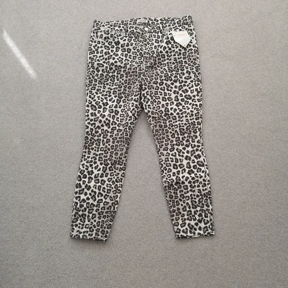 Good American Good Waist Size 18 Leopard Print Skinny Jeans - Picture 2 of 5